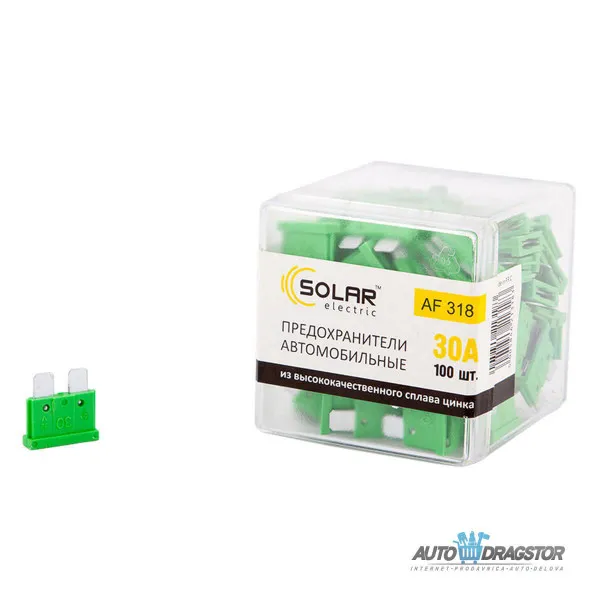 OSIGURAČI 30A 100KOM PLASTIČNA KUTIJA 