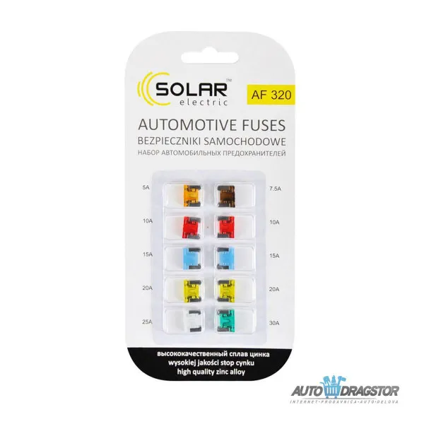 OSIGURAČI 10/1 MINI  5A, 7.5A, 10A, 15A, 20A, 25A, 30A 