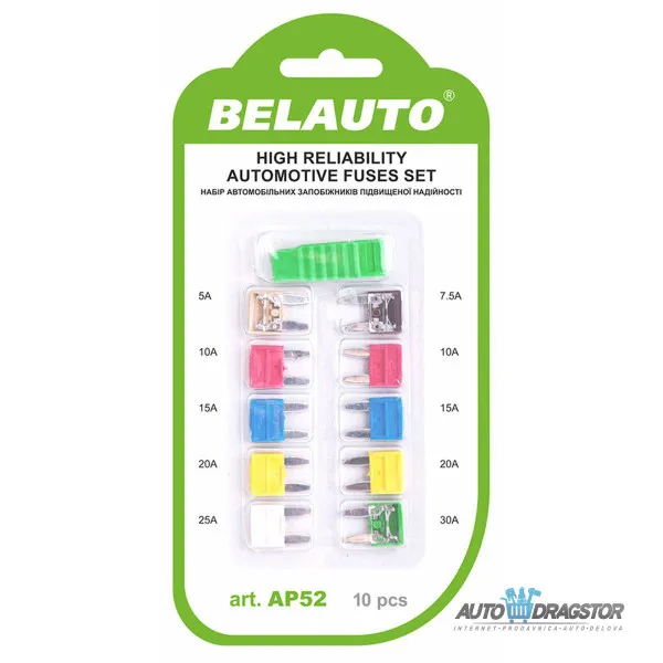 OSIGURAČI 10/1 MINI (5A/7.5A/10A/15A/20A/25A/30A) 