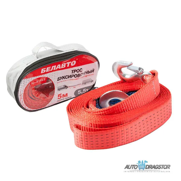 UŽE ZA VUČU 5500KG,5M SA KUKAMA I TORBOM 