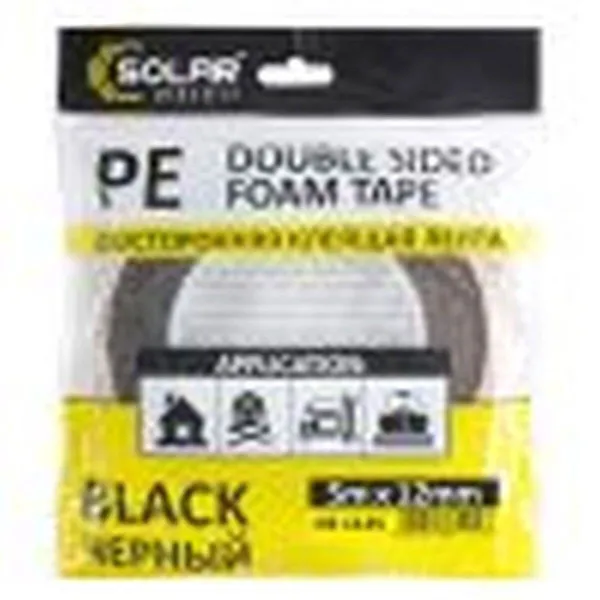 DVOSLOJNA TRAKA 12x5000mm CRNA 