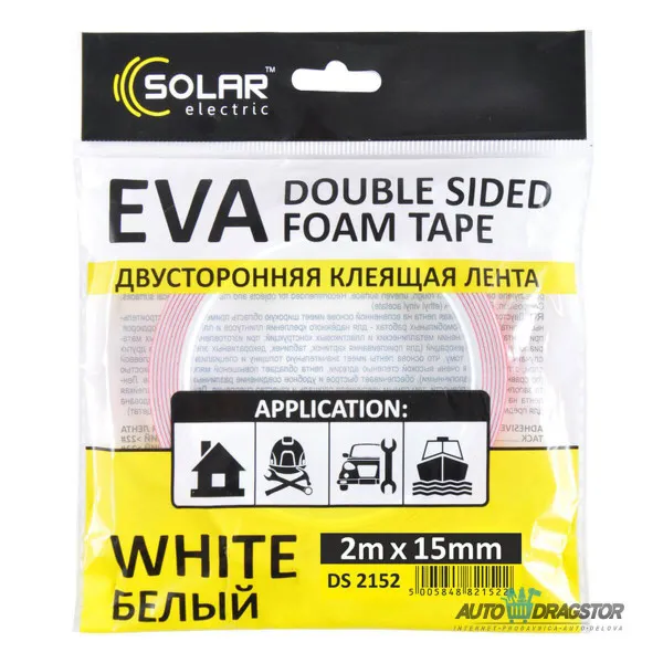 DVOSLOJNA TRAKA 15x2000mm BELA 