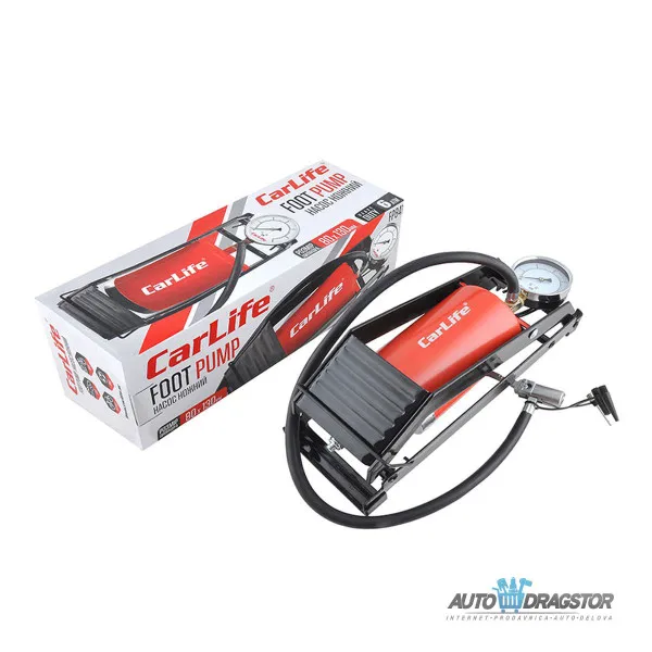 NOŽNA PUMPA SA MANOMETROM 1 CILINDAR,80x130MM,10Bara SA ADAPTERIMA 