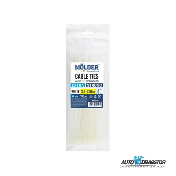 PLASTICNE VEZICE BELE 200/3.6 100KOM 