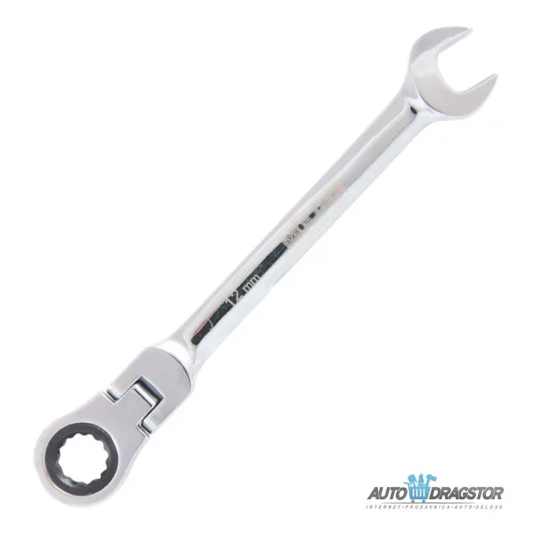 KOMBINOVANI KLJUČ SA ČEGRTALJKOM I ZGLOBOM-BRZI KLJUČ 12MM 