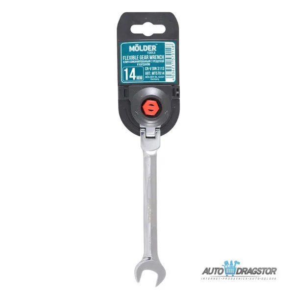 KOMBINOVANI KLJUČ SA ČEGRTALJKOM I ZGLOBOM-BRZI KLJUČ 14MM 