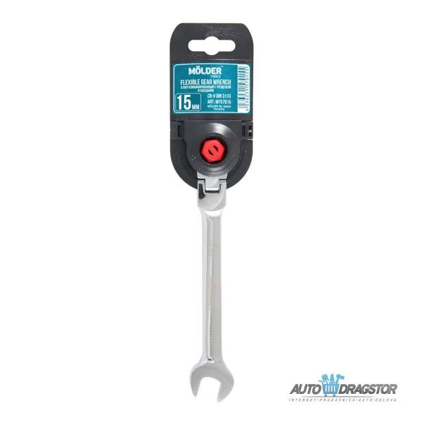 KOMBINOVANI KLJUČ SA ČEGRTALJKOM I ZGLOBOM-BRZI KLJUČ 15MM 