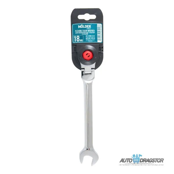 KOMBINOVANI KLJUČ SA ČEGRTALJKOM I ZGLOBOM-BRZI KLJUČ 18MM 