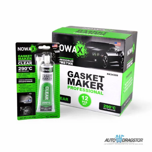 ZAPTIVNA MASA NA BAZI SILIKONA OTPORNA NA VISOKE TEMPERATURE 85gr.TRANSPARENTNA -73C-+290C 