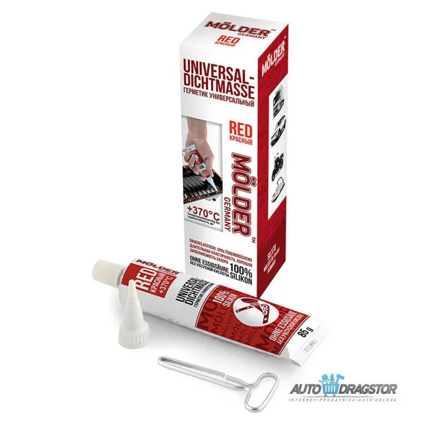 ZAPTIVNA MASA NA BAZI SILIKONA OTPORNA NA VISOKE TEMPERATURE 85gr.CRVENA  -50C-+370C 