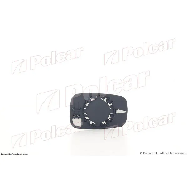 Staklo retrovizora sa nosačem RENAULT CLIO III (R0/1), 05-14; MEGANE II (M), 02-08; SCENIC II (JM), 03-09; 