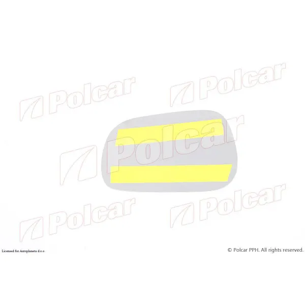 Staklo retrovizora RENAULT SAFRANE (B54), 92-00; 