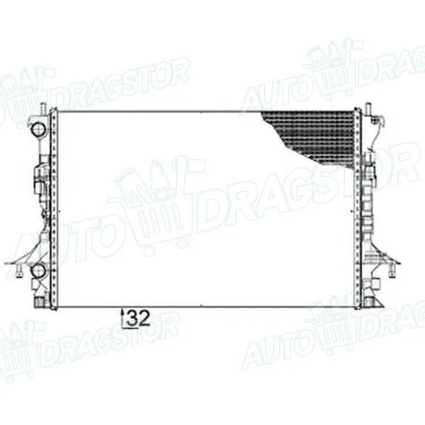 Hladnjak RENAULT ESPACE IV (JK), 02-15; LAGUNA II (G), 01-07; 