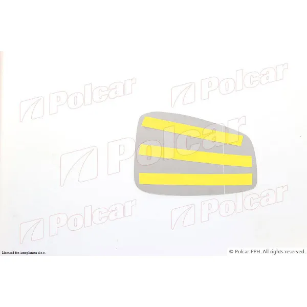 Staklo retrovizora RENAULT LAGUNA III (T), 07-15; MEGANE III (Z), 08-16; 