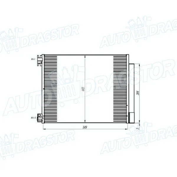 Hladnjak klime RENAULT MEGANE IV, 16-; SCENIC/GRAND SCENiC, 16-; TALISMAN, 16-; 