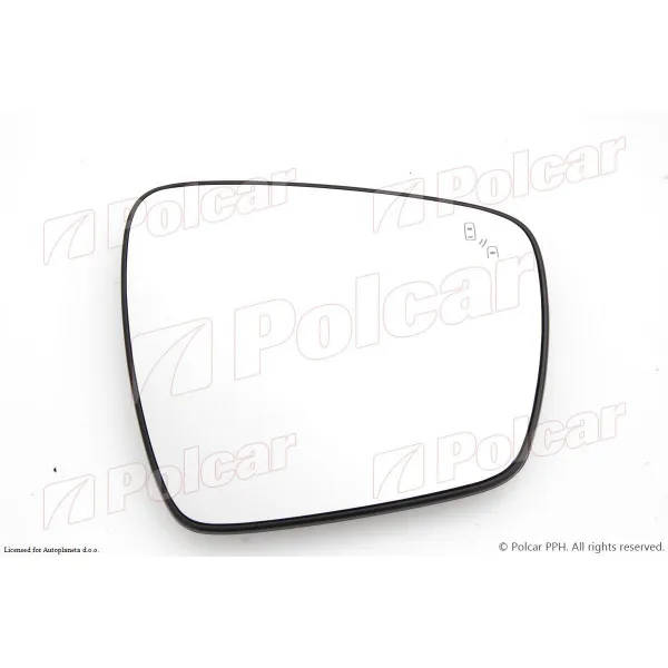 Staklo retrovizora sa nosačem RENAULT ESPACE V, 15-; KADJAR, 15-; SCENIC/GRAND SCENiC, 16-; 