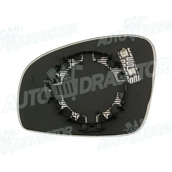 Staklo retrovizora sa nosačem SKODA FABIA (5J), 07-15; OCTAVIA (1U2/1U5), 96-10; PRAKTIK, 07-15; ROOMSTER (5J), 06-; 