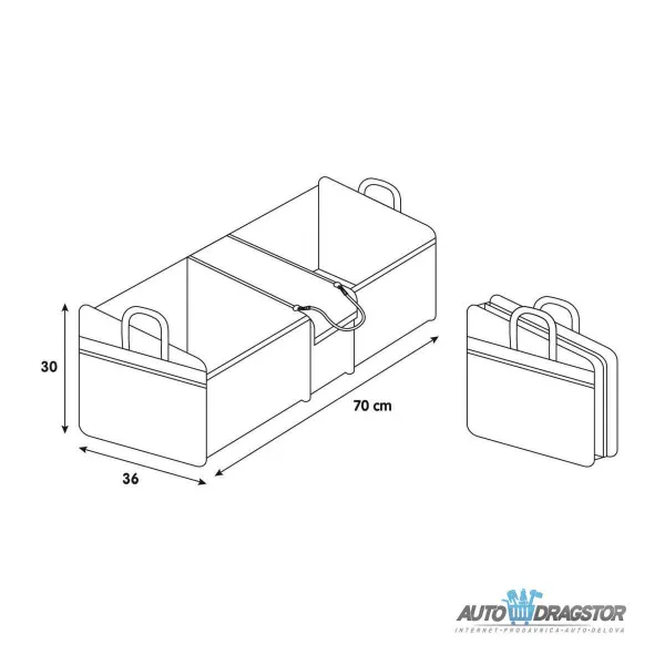 TORBA ZA ODLAGANJE STVARI 70x30x36CM 