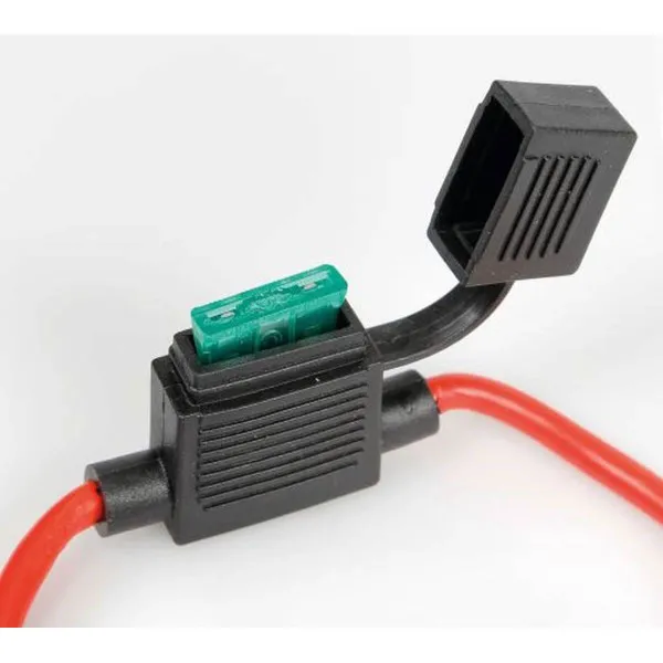 KABLOVI ZA START SA OSIGURAČEM 30A,DUŽINA KABLA 180CM,PREČNIK UŠICA 9.5MM 