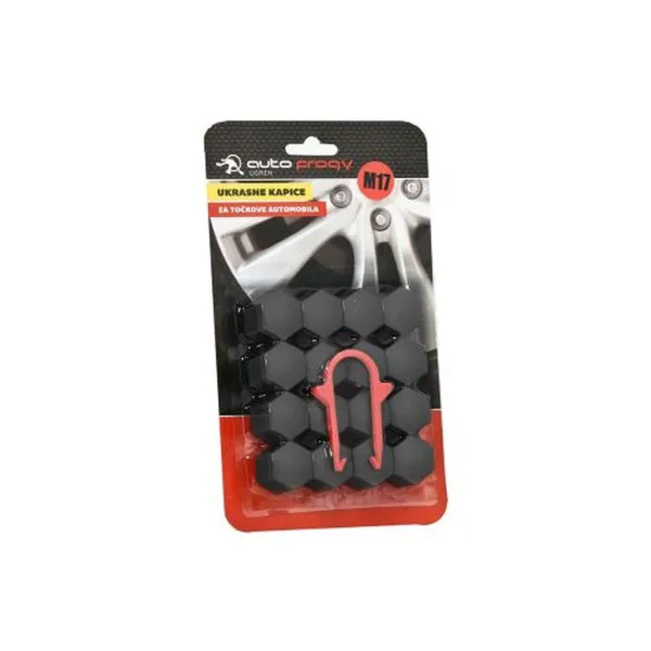 SET POKLOPACA ZA ŠRAFOVE TOCKA CRNI 16 KOM 17mm 