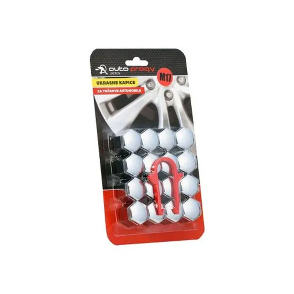 SET POKLOPACA ZA ŠRAFOVE TOCKA HROM 16 KOM 17mm 