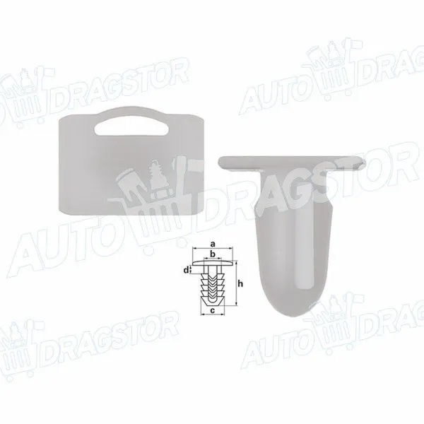 Žabica lajsne BMW 1 (F20/F21), 11-19; 3 (E30), 82-93; 3 (E36), 90-00; 3 (E46), 98-06; 3 (F30/F31/F80), 12-19; 3 GT (F34), 13-; 5 (E34), 87-97; 5 (E39), 96-04; 