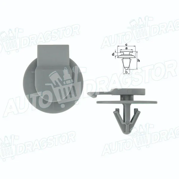 Žabica lajsne MINI COOPER (R50/52/53), 01-07; COOPER /CLUBMAN/CABRIO/ROADSTER/COUPE (R55/R56/R57/R58/R59), 07-15; ONE (R50/52), 01-07; ONE /CLUBMAN/CABRIO (R55 