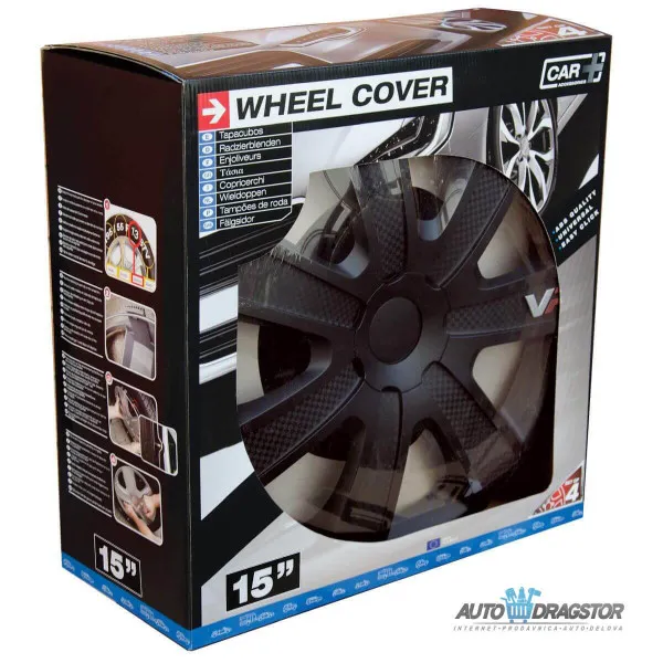 UNIVERZALNE RATKAPNE 15 VR CARBON-BLACK- ABS 