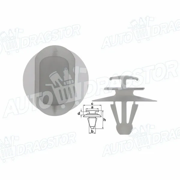Žabica lajsne RENAULT CLIO II (B0/1/2), 98-12; MEGANE II (M), 02-08; 