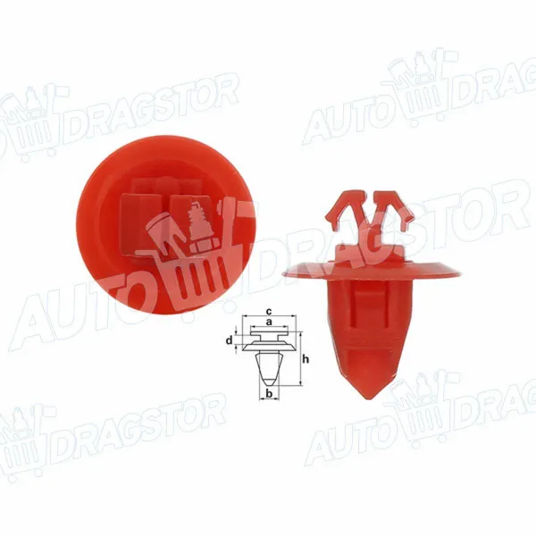 Žabica lajsne TOYOTA 4-RUNNER (_N130), 90-02; HILUX, 01-05; HILUX, 05-15; LAND CRUISER (FJ120), 03-10; RAV4 (XA20), 00-06; RAV4 (XA30), 06-13; 