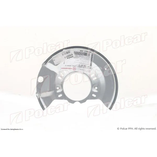 Anker platna-štitnik kočnica TOYOTA YARIS (XP10), 99-06; 