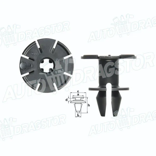 Žabica lajsne BMW 1 (E81/E82/E87/E88), 04-13; 3 (E90/91/92/93), 04-13; 6 (F12/F13), 11-18; 6 GC (F06), 12-19; X1 (E84), 09-15; X6 (E71), 08-14; 