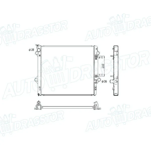 Hladnjak TOYOTA LAND CRUISER (FJ120), 03-10; 