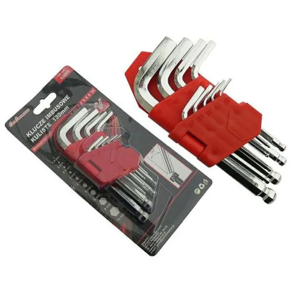 SET IMBUS KLJUČEVA  LOPTASTA GLAVA 9KOM (1.5/2/2.5/3/4/5/6/8/10) KRACI 130MM 