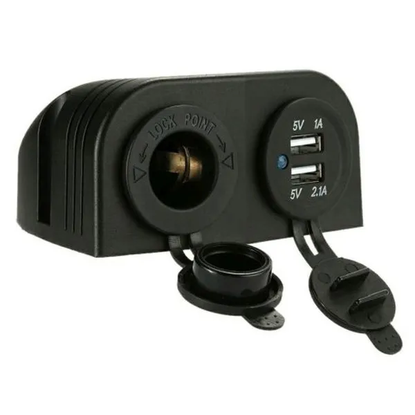 PUNJAC ZA VOZILO 12/24V, 3,1A SA 2 USB ULAZA 
