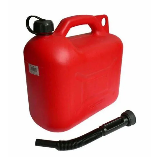 PLASTIČNI KANISTER 10L SA LEVKOM CRVENI 