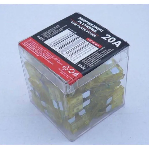 OSIGURACČ 20A 100KOM PLASTIČNA KUTIJA 