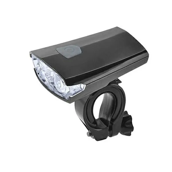 PREDNJA LAMPA ZA BICIKL, CRNA, 2 SMD LED, USB PUNJENJE 