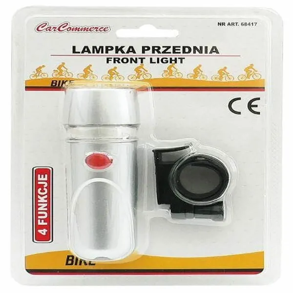 PREDNJA LAMPA ZA BICIKL, SREBRNA, 5 SMD LED 