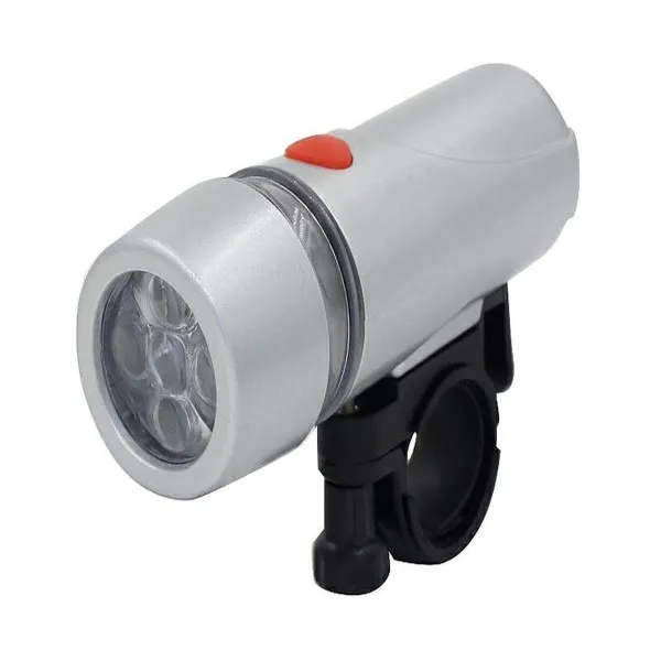 PREDNJA LAMPA ZA BICIKL, SREBRNA, 5 SMD LED 
