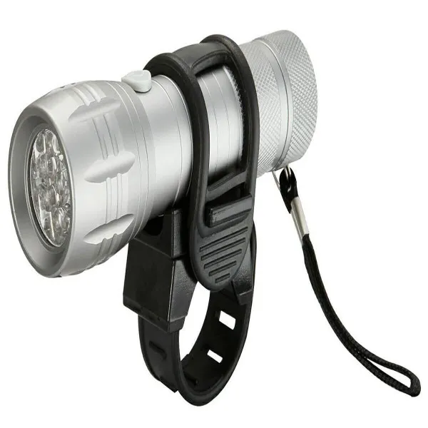 PREDNJA LAMPA ZA BICIKL, SREBRNA, 9 SMD LED 
