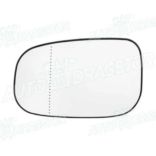 Staklo retrovizora sa nosačem VOLVO C30, 06-13; C70, 06-13; S40 (MS), 04-12; S60 (RS), 00-09; S80 (AS), 06-16; V50 (MW), 04-12; V70 (BW), 07-16; 