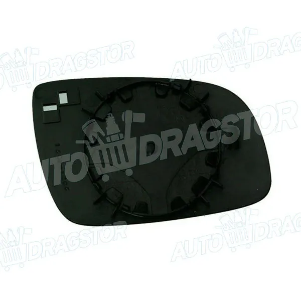 Staklo retrovizora sa nosačem VOLKSWAGEN LUPO (6X1/6E1), 98-05; POLO (6N/6N2/6KV), 94-01; 