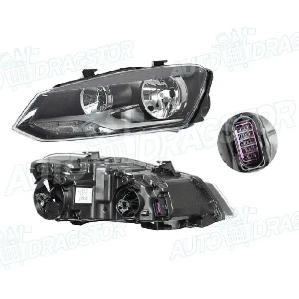 Far VOLKSWAGEN POLO (6R), 09-17; 