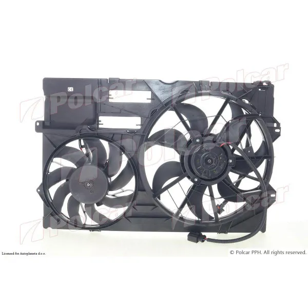 Ventilator hladnjaka sa nosačem VOLKSWAGEN MULTIVAN (7H/T5), 03-15; TRANSPORTER (7H/T5), 03-15; 