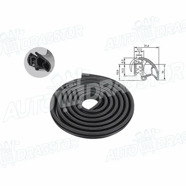 Keder vrata VOLKSWAGEN CADDY (2K), 04-; 