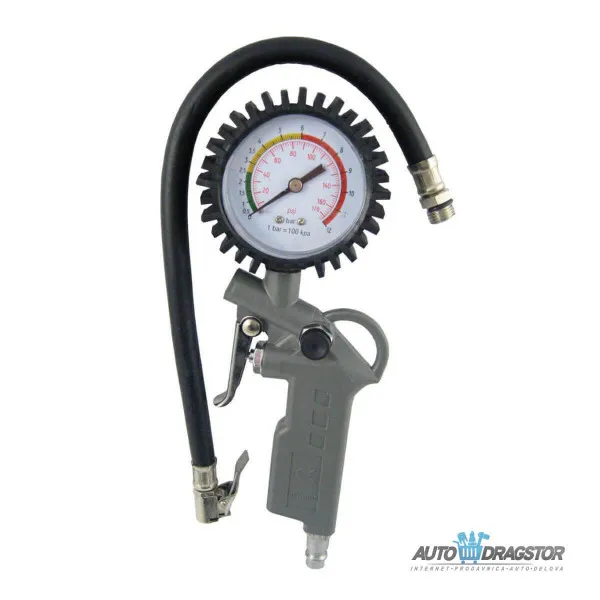 PIŠTOLJ ZA PUMPANJE GUMA SA MANOMETROM 