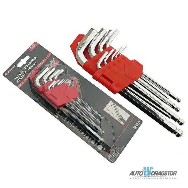 SET IMBUS KLJUČEVA LOPTASTA GLAVA 9KOM (1.5/2/2.5/3/4/5/6/8/10) DUZI 180MM 