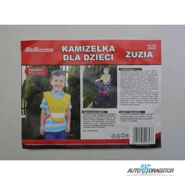 FLUO PRSLUK REFLEKTUJUĆ ŽUTI ZA DECU 