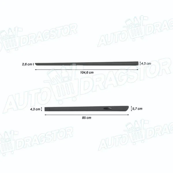 Set bočnih lajsni PEUGEOT 508, 10-18; 